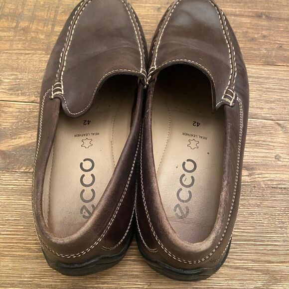 ECCO Classic Moc 2.0 Driving Shoe Loafers Brown Leather Men\'s EU 42 US 8 Slip On main image 6